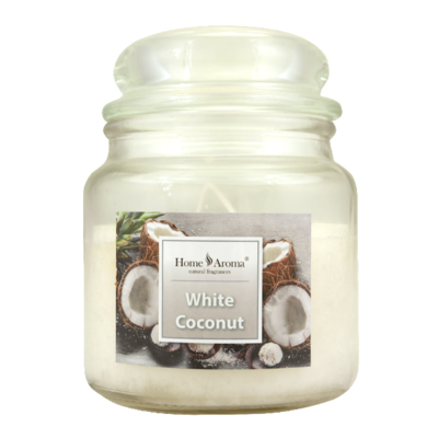 Svíčka vonná dekorativní WHITE COCONUT, 340g