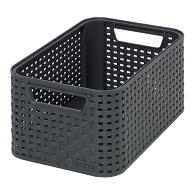Curver Style pletený úložný box, 28x19cm, dark Grey