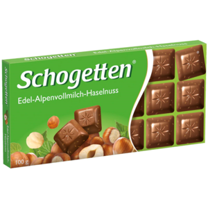 Schogetten mléčná čokoláda s lískovými oříšky 100g