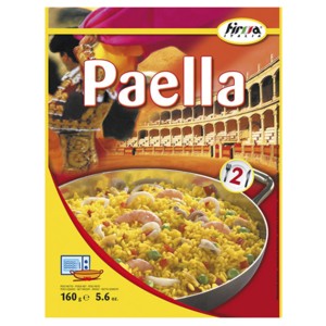 Paella se zeleninou a mořskými plody kompletní balení na 2 porce 160g