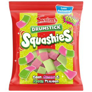 Swizzels Squashies anglické žvýkací bonbóny Sour Cherry & Apple 131g