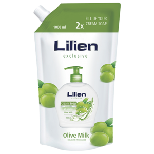 Lilien tekuté mýdlo Olive Milk náhradní náplň 1000ml