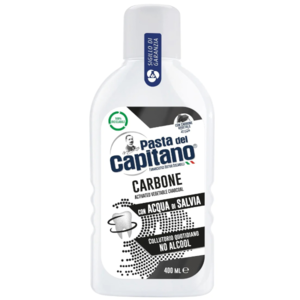 Pasta del Capitano ústní voda s rostlinným uhlím 400ml