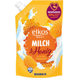 Elkos Tekuté mýdlo Mléko a Med 750 ml