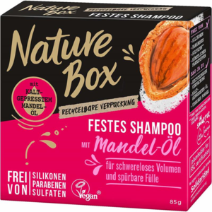 Nature Box tuhý šampon na vlasy s mandlovým olejem 85g