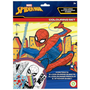 Spiderman sada omalovánek s pastelkami a nálepkami