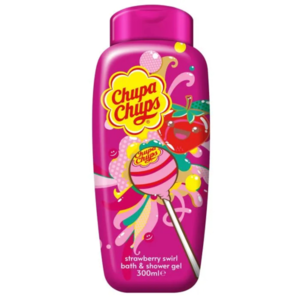 Chupa Chups Sprchový gel a pěna do koupele Strawberry Swirl 300ml