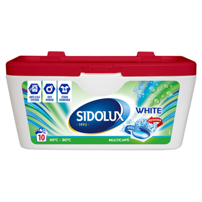 Sidolux Multicaps White prací kapsle na bílé prádlo 10ks