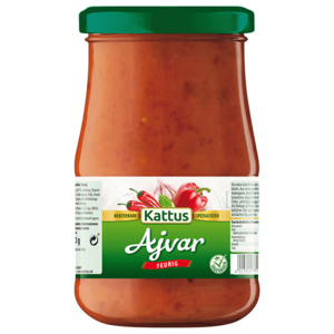 KATTUS Ajvar studená kořeněná papriková omáčka, 330g