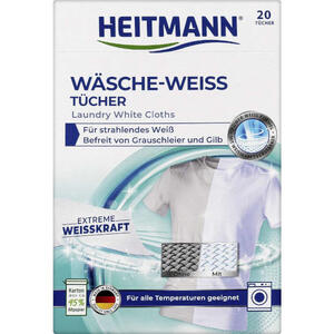 Heitmann ubrousky na bělení prádla při všech teplotách, 20ks