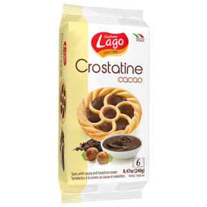 Lago Crostaline italské koláčky s čokoládou a oříškovým krémem 240g
