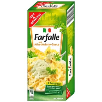 GG Farfalle se sýrovo-bylinkovou omáčkou 3 porce