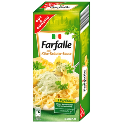 GG Farfalle se sýrovo-bylinkovou omáčkou 3 porce