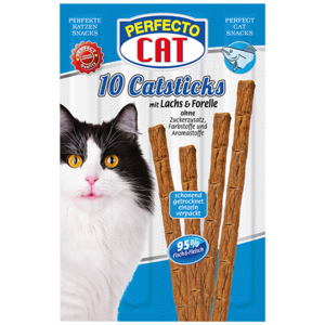 Perfecto Cat Masové tyčky losos & pstruh 10ks/50g
