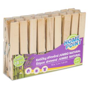 Dřevěné kolíčky Jumbo velké 18ks 10x1,3x1,6cm