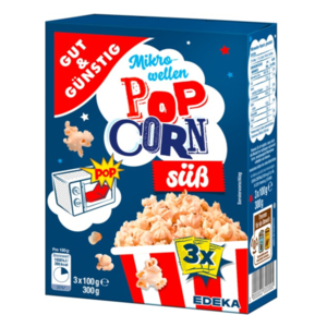 GG Popcorn do mikrovlnky, sladký 3x100g