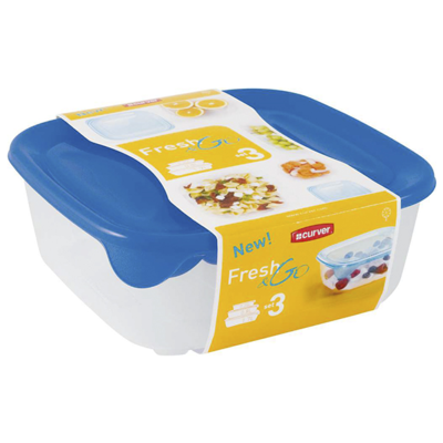Curver Fresh&Go sada misek na uchování potravin, 3ks mix velikostí
