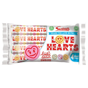 Swizzels ovocné šumivé bonbony Love Hearts 4x38g
