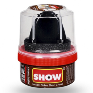 Show krém na boty s přírodním voskem a aplikátorem, hnědý, 50ml