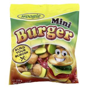 Mini Burger, želatinový bonbon s ovocnou šťávou, 250g