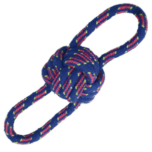 Psí hračka lanový uzel z pevného lana 26cm