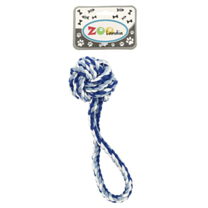 Psí hračka ve tvaru modrého lanového uzlu 18cm