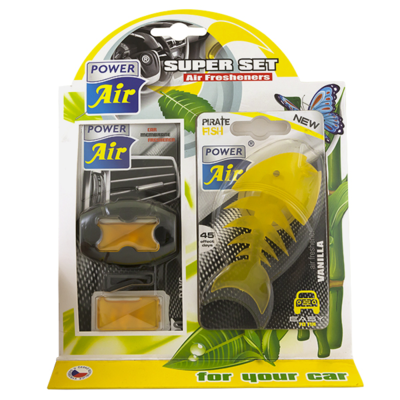 Power Air Super Set, dárkové balení vůní do auta Vanilla