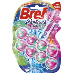 Bref Perfume change Green apple & Waterlily WC závěs 2x50g