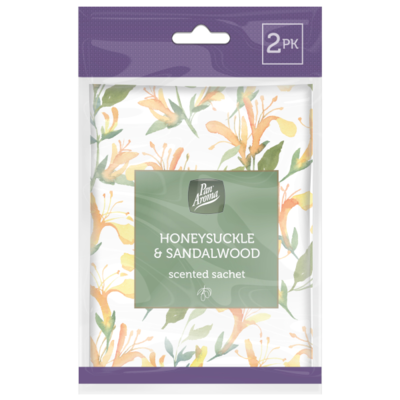 PanAroma vonný sáček Honeysuckle & Sandalwood do šatníku, botníku nebo vozidla 2ks