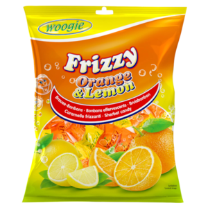 Woogie šumivé bonbony Orange&Lemon 170g