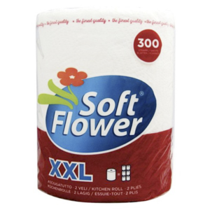 Soft Flower kuchyňské utěrky 2vrstvé XXL 300 útržků