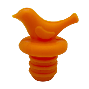 Bird silikonový špunt na lahve oranžový