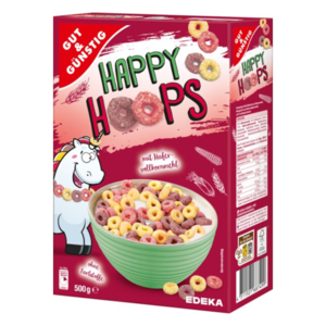 GG Happy Hoops celozrnné ovesné kroužky 500g
