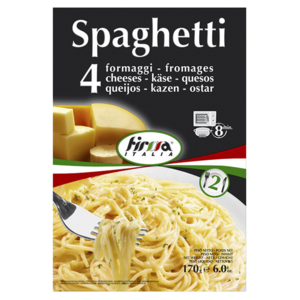 Italské špagety 4 formaggi kompletní balení na 2 porce 170g