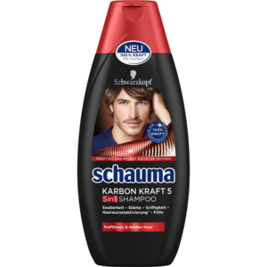 Schauma Men Karbon Kraft 5 Koffein vlasový šampon 400ml