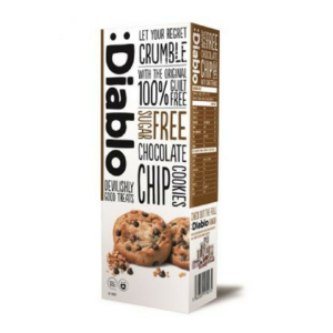 DIABLO COOKIES sušenky s čokoládou bez cukru 130g