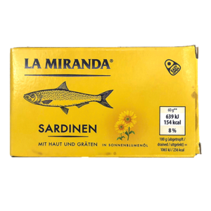LA MIRANDA sardinky ve slunečnicovém oleji 125g