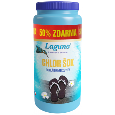 LAGUNA Chlor ŠOK rychlá jednorázová dezinfekce bazénové vody 1,5kg