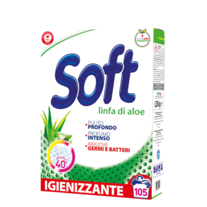 SOFT univerzální prací prášek Linfa di Aloe 105PD 5,25kg