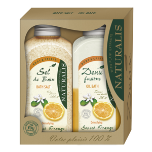 Naturalis Bath Sweet Orange dárková sada do koupele, 2ks
