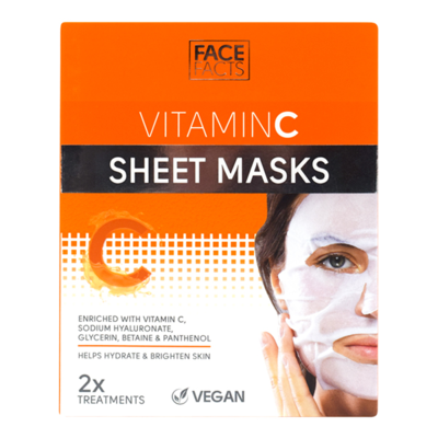 Face Facts plátýnková maska Vitamin C, 2ks
