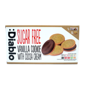 Diablo Cookies s čokoládovým krémem bez cukru 176g