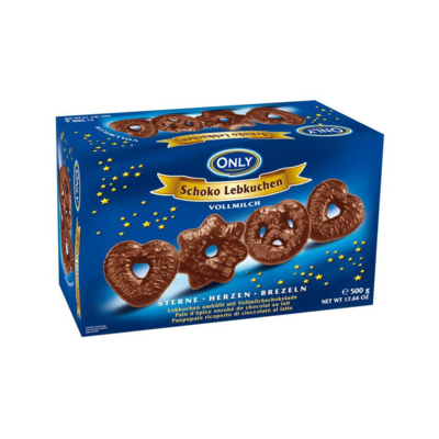 Vánoční perníčky v mléčné čokoládě, 500g