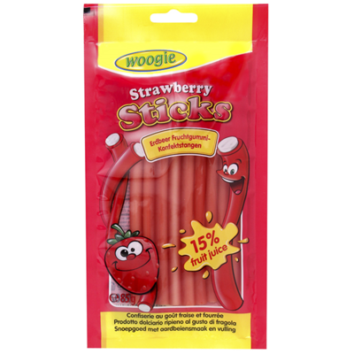 Jahodové tyčinky s náplní 85g