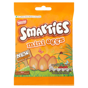 Smarties anglická velikonoční vajíčka s pomerančovou příchutí 80g
