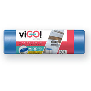 viGO! Pytle na odpad standardní, modré 60 litrů HDPE 28ks