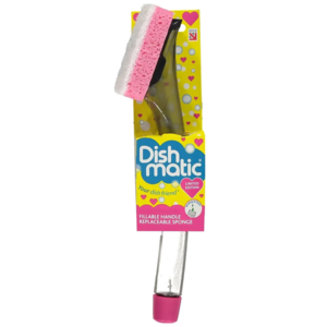 DishMatic Pink univerzální plnitelný džák s houbičkou 1ks