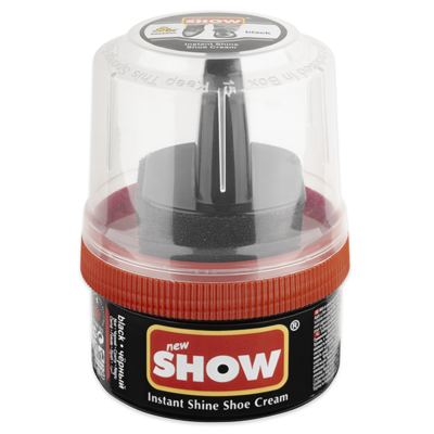 Show krém na boty s přírodním voskem a aplikátorem, černý, 50ml