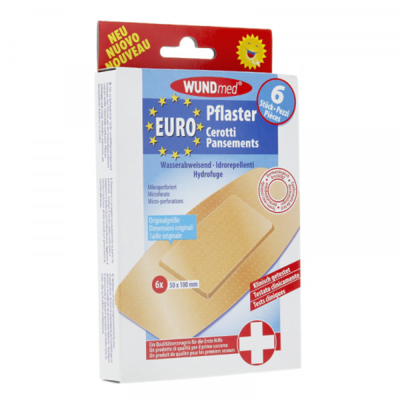 Wundmed Euronáplasti voděodolné 50x100mm 6ks