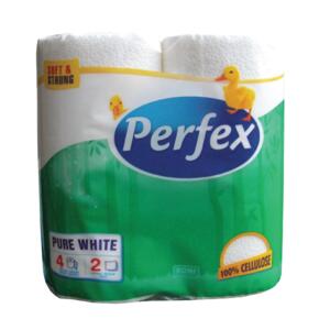 Toaletní papír PERFEX BONI 4ks 2vr,  bílý
